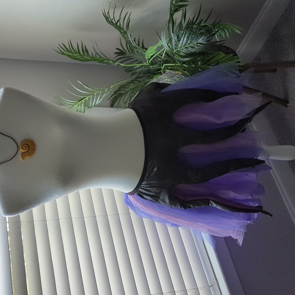Little mermaid Ursula costume skirt, necklace, and wig Adult Disney Halloween,